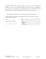 Form GAC1-UM Acceptance of Appointment by Conservator / Guardian (Minor) - Minnesota, Page 2