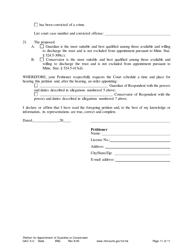 Form GAC5-U Petition for Appointment of General Conservator or Guardian - Minnesota, Page 11