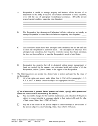 Form GAC5-U Petition for Appointment of General Conservator or Guardian - Minnesota, Page 5