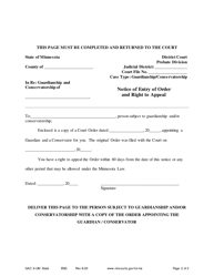 Form GAC9-UM &quot;Notice of Entry of Order and Right to Appeal&quot; - Minnesota, Page 2
