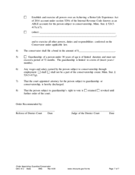 Form GAC8-U Order Appointing General Conservator / Guardian - Minnesota, Page 7