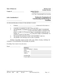 Document preview: Form GAC28-G Petition for Termination of Guardianship and Discharge of Guardian - Minnesota