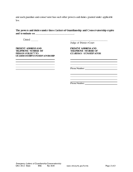 Form GAC20-U Emergency Letters of Guardianship/Conservatorship - Minnesota, Page 2