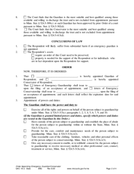 Form GAC18-U Order Appointing Emergency Guardian/Conservator - Minnesota, Page 2