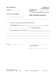 Document preview: Form GAC21-UCT-APP Order Appointing Appraisers - Minnesota