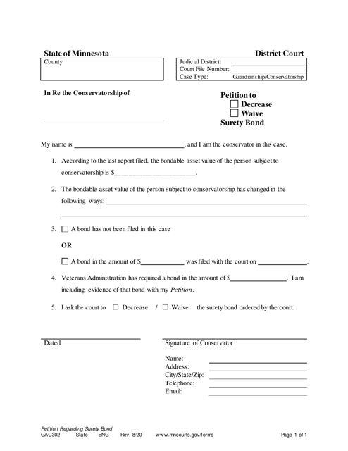 Form GAC302  Printable Pdf