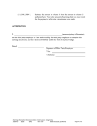Form JGM703 Earnings Execution Disclosure for Non-child Support Judgments - Minnesota, Page 4