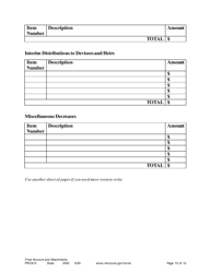 Form PRO913 Final Account and Proposal for Distribution - Minnesota, Page 10