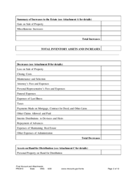 Form PRO913 Final Account and Proposal for Distribution - Minnesota, Page 2