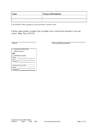 Form PRO913 Final Account and Proposal for Distribution - Minnesota, Page 4
