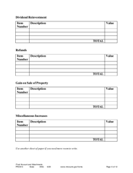 Form PRO913 Final Account and Proposal for Distribution - Minnesota, Page 6