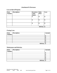 Form PRO913 Final Account and Proposal for Distribution - Minnesota, Page 7