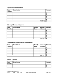 Form PRO913 Final Account and Proposal for Distribution - Minnesota, Page 8