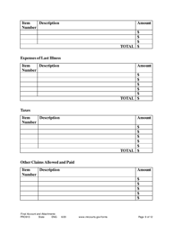 Form PRO913 Final Account and Proposal for Distribution - Minnesota, Page 9