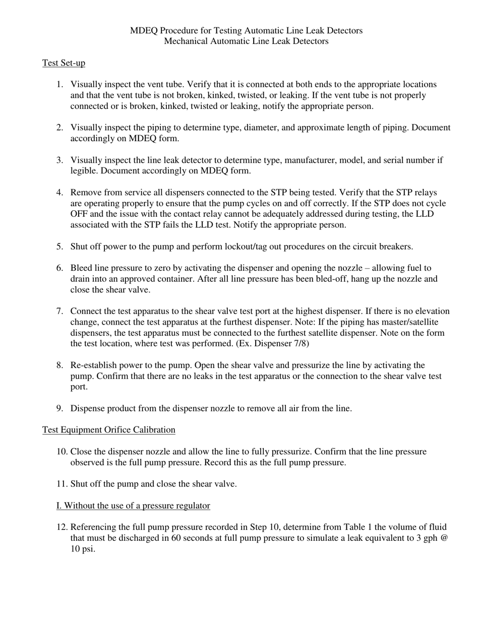 Annual Automatic Line Leak Detector Testing - Mississippi, Page 2