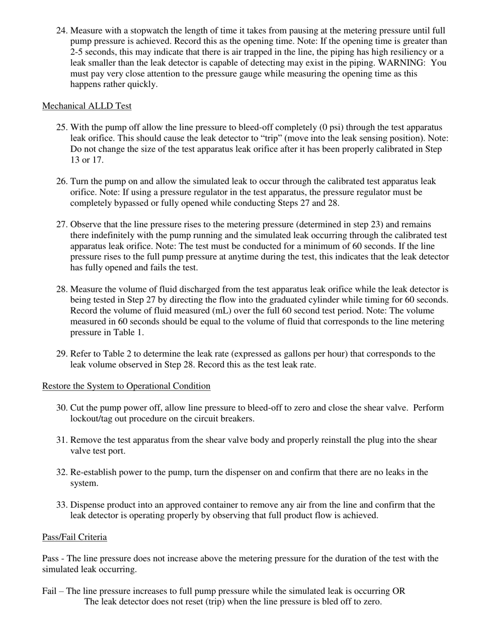 Annual Automatic Line Leak Detector Testing - Mississippi, Page 4