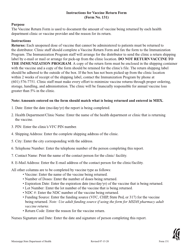 Form 131 Vaccine Return Form - Mississippi, Page 2