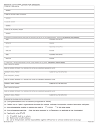 Form MO375-0597 Captive Application for Admission - Missouri, Page 2