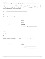 Application for Change in Control - Montana, Page 3