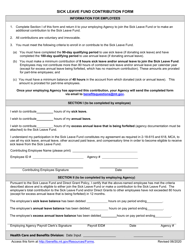 Sick Leave Fund Contribution Form - Montana, Page 3