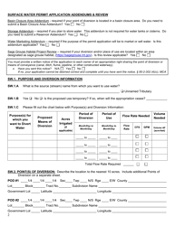 Form 600 SW Surface Water Application for Beneficial Water Use Permit - Montana, Page 2