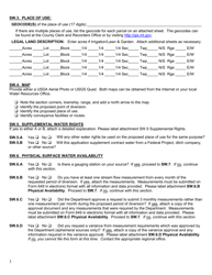 Form 600 SW Surface Water Application for Beneficial Water Use Permit - Montana, Page 3