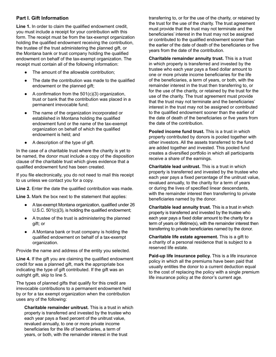 Qualified Endowment Credit - Montana, Page 3