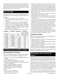 Instructions for Form OR-706, 150-104-001 Oregon Estate Transfer Tax Return - Oregon, Page 8