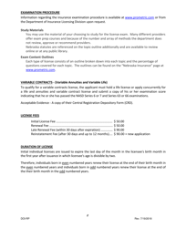 Uniform Application for Individual Producer License/Registration - Resident - Nebraska, Page 2