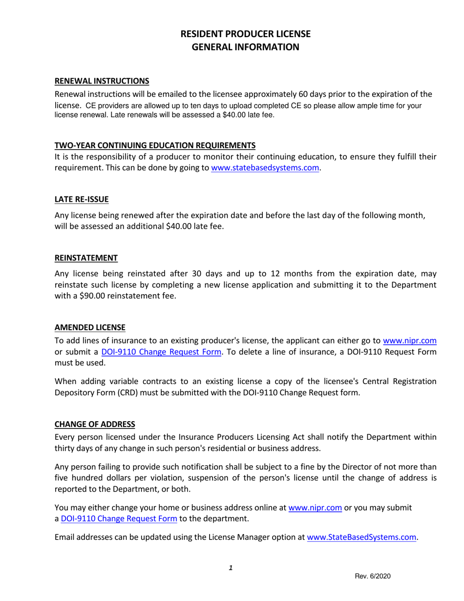 Uniform Application for Individual Producer License / Registration - Resident - Nebraska, Page 3