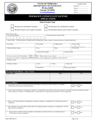 Form DOI-INS_CON Insurance Consultant License Application - Nebraska, Page 3
