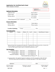 Application for Certified Garlic Seed - Nevada, Page 2
