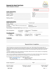 Document preview: Request for Seed Test Form - Nevada