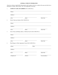 Class II Air Quality Operating Permit Applicability Determination Form - Nevada, Page 3