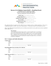 Confidentiality Request Form - Nevada