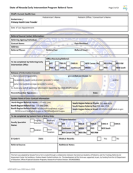 ADSD-NEIS Form 1001 State of Nevada Early Intervention Program Referral Form - Nevada, Page 2