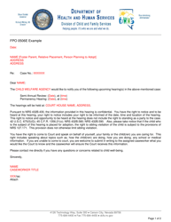 Document preview: Form FPO0506E Caregiver Notice of Hearing - Nevada
