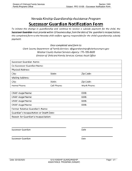 Document preview: Form FPO1010B Successor Guardian Notification Form - Nevada
