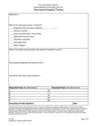 Form FA-10B Neuropsychological Testing - Nevada, Page 2