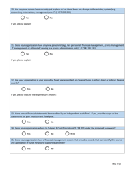 Subrecipient Questionnaire - Nevada, Page 3