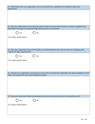 Subrecipient Questionnaire - Nevada, Page 5