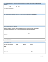 Subrecipient Questionnaire - Nevada, Page 6