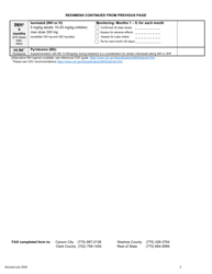 Latent Tuberculosis (Ltbi) Treatment Flowsheet: Dose, Symptom Monitoring, Completion - Nevada, Page 2
