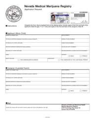 Document preview: Nevada Medical Marijuana Registry Application Request - Nevada