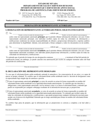 Document preview: Formulario 2840-ELS Designacion De Representante Autorizado - Nevada (Spanish)