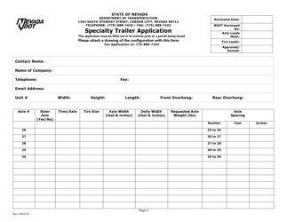 Specialty Trailer Application - Nevada, Page 3
