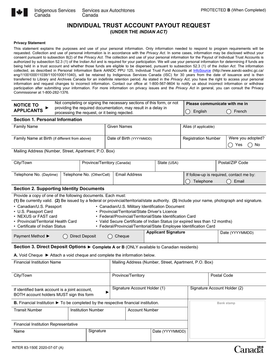 Form INTER83-150 - Fill Out, Sign Online and Download Fillable PDF ...