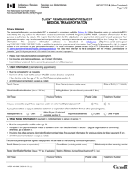 Document preview: Form INTER40-008 Client Reimbursement Request - Medical Transportation - Canada