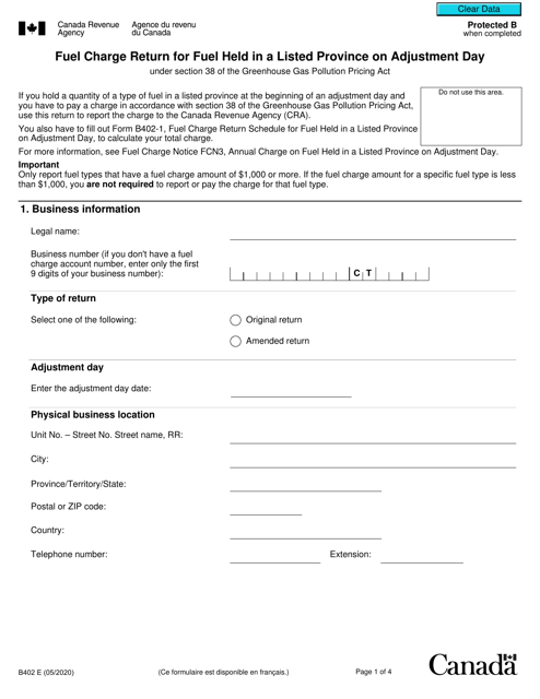 Form B402  Printable Pdf