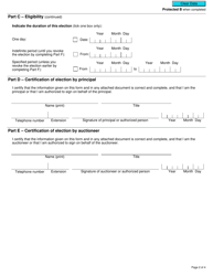 Form GST502 Election and Revocation of Election Between Auctioneer and Principal - Canada, Page 2